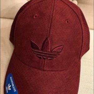 ISO!!!! Adidas trefoil suede burgundy hat